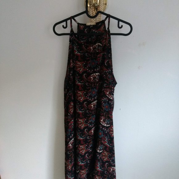 Paisley Print Crepe Trapeze Shift Dress - Pinc - Picture 2 of 3